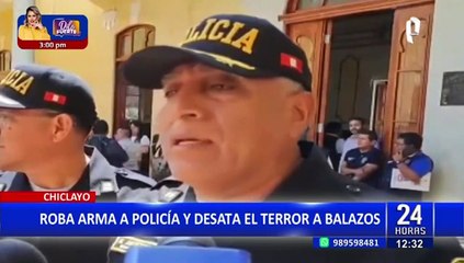 ¡De película! Sujeto sustrajo arma de policía cuando era intervenido y amenazó a suboficiales