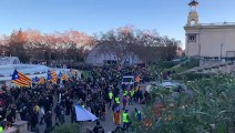 Comienza la manifestación independentista  contra la cumbre hispanofrancesa en Barcelona