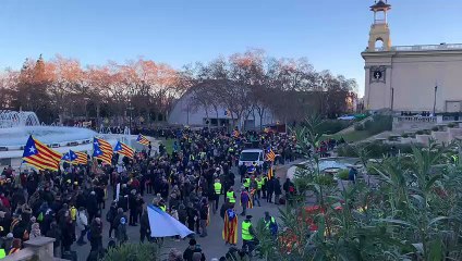 Comienza la manifestación independentista  contra la cumbre hispanofrancesa en Barcelona