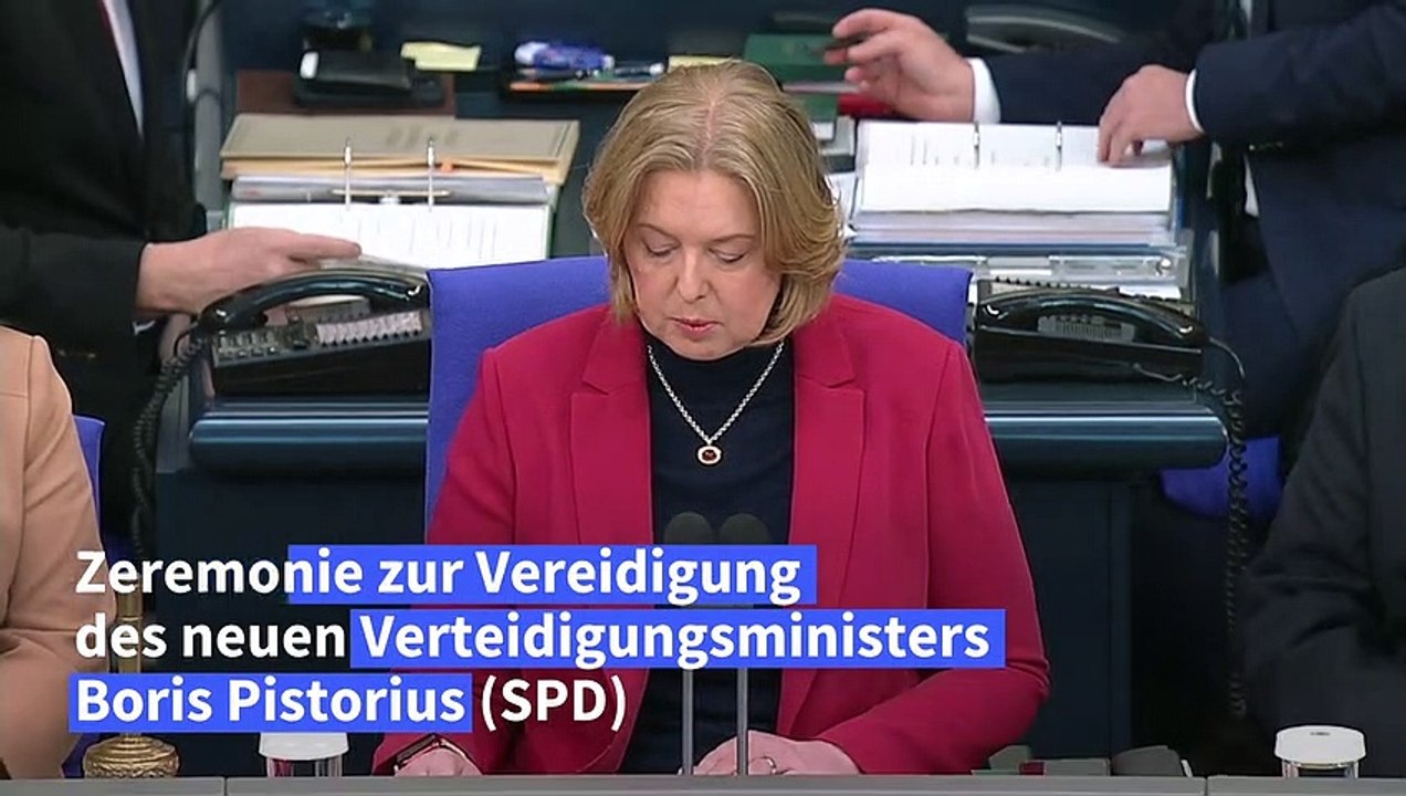 Neuer verteidigungsminister pistorius vor bundestag vereidigt