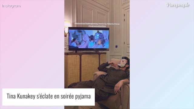 Tina Kunakey, sa folle nuit loin de Vincent : pyjama, bataille d'oreillers et orgie culinaire !