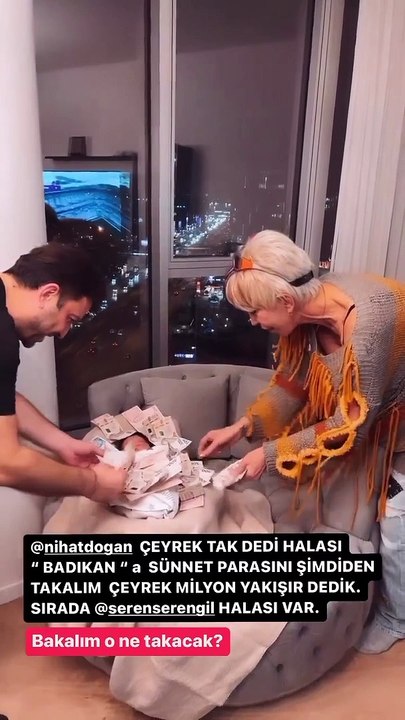 'Sisi' lakaplı Seyhan Soylu,  “Çeyrek milyon yakışır” dedi; Nihat Doğan'ın 3 günlük bebeği banknotların arasında kaldı