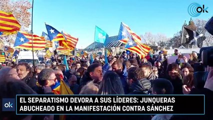 El separatismo devora a sus líderes: Junqueras abucheado en la manifestación contra Sánchez