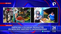 Chiclayo: productos en mercados mayoristas empiezan a escasear debido a protestas