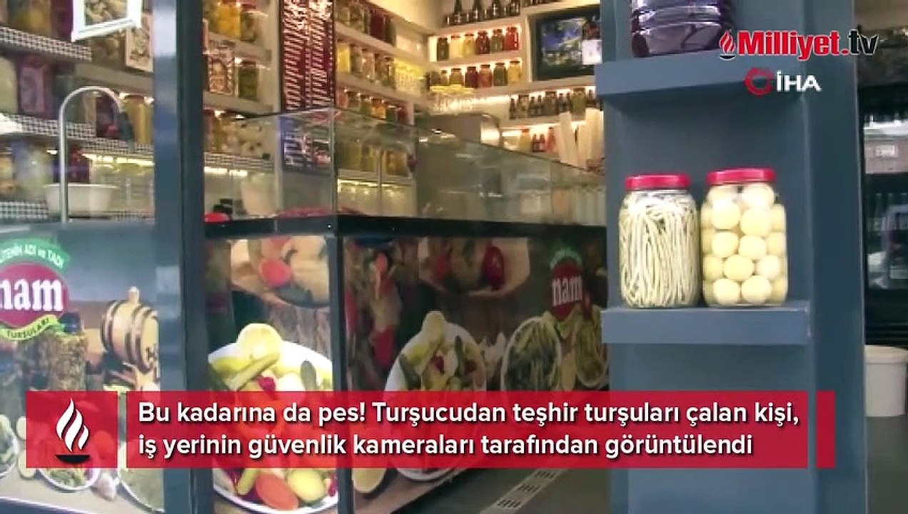 Turşu hırsızı kamerada
