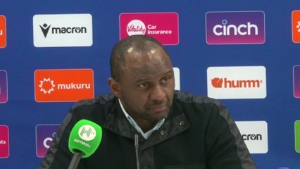 Patrick Vieira delighted as Palace snatch late point v Utd