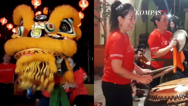Seru! Kelompok Ibu-ibu di Pontianak Latihan Barongsai Jelang Imlek 2023