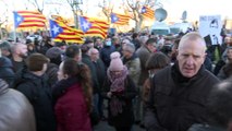 El independentismo protesta ante la Cumbre en Barcelona