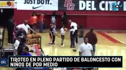 Tiroteo en pleno partido de baloncesto con niños de por medio