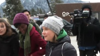 Greta Thunberg arrivata al World Economic Forum di Davos