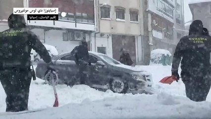 العاصفة الشتوية "فين" تضرب شمال إسبانيا