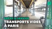 A Paris, les transports en commun désertés pendant la grève du 19 janvier