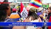 San Marcos: Consejo universitario se encargará de evaluar presencia de manifestantes en campus