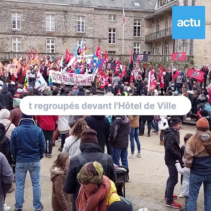 Manifestation contre la réforme des retraites à Dinan, jeudi 19 janvier 2023