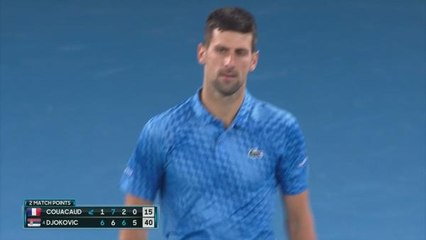 Djokovic overcomes hecklers to see off Couacaud
