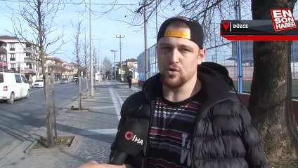 Düzce’de direksiyon dersine yetişmeye çalışırken kazaya karıştı