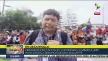 Peruanos aseguran que continuarán paro cívico y movilizaciones hasta que Dina Boluarte renuncie