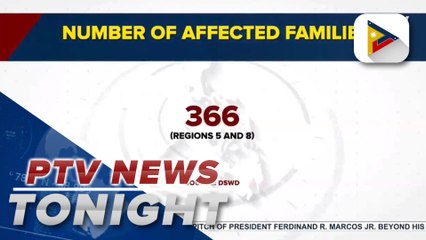 Over 360 families in Regions 5, 8 affected by earthquake