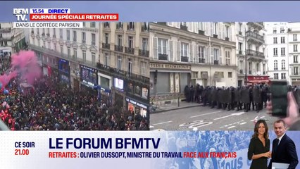 Premières tensions à Paris en marge de la manifestation contre la réforme des retraites
