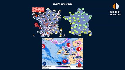 Bulletin météo villes du jeudi 19 janvier 2023