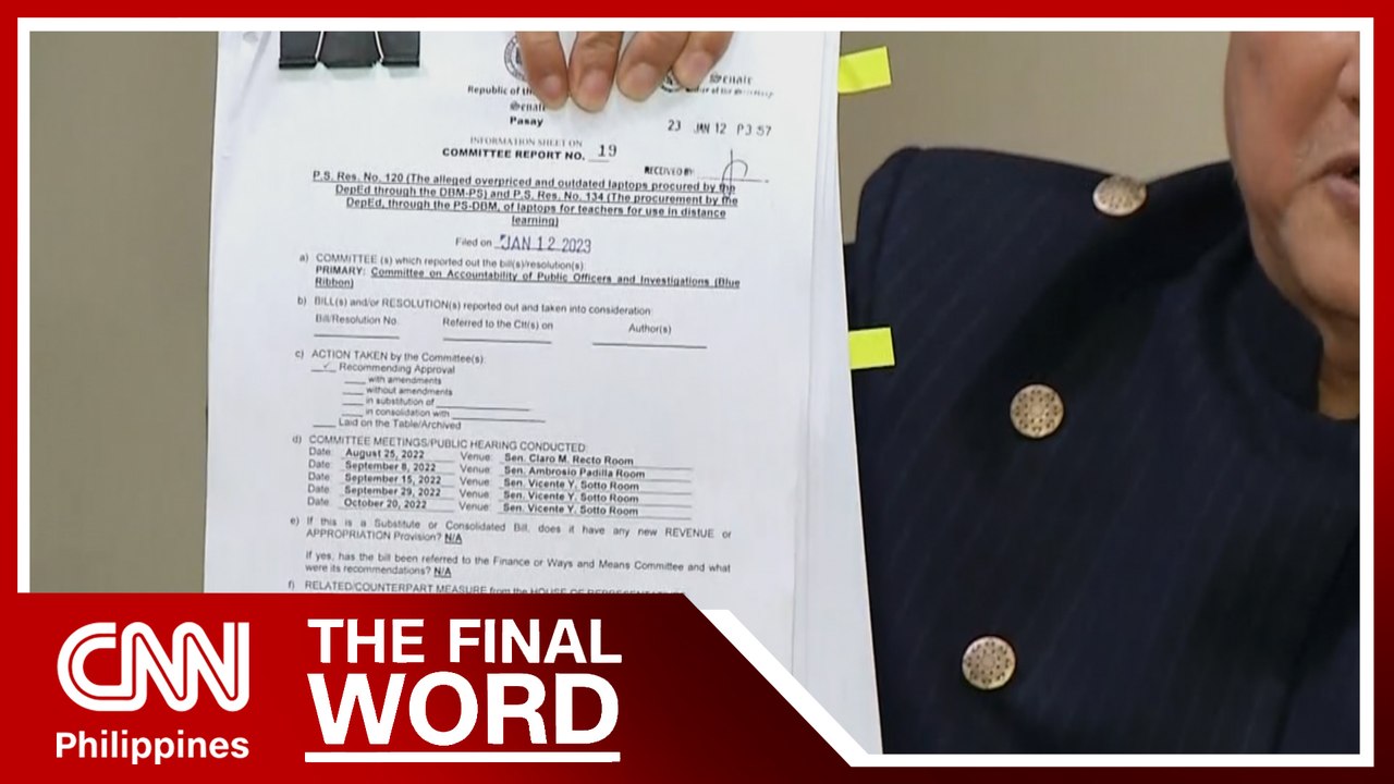 Senate panel: Laptops purchased by DepEd in 2021 overpriced by ₱979M | The Final Word