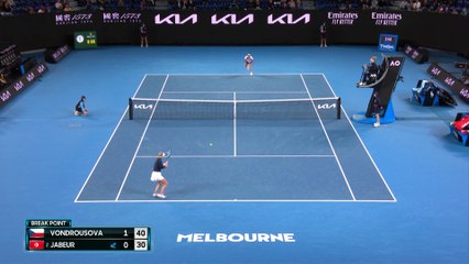 Vondrousova - Jabeur : Les temps forts