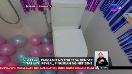 Paggamit ng toilet sa gender reveal, pinusuan ng netizens | SONA