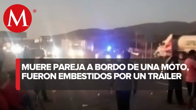 Muere pareja al ser impactados por un tráiler en Tres Valles, Veracruz