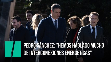 Pedro Sánchez: "Hemos hablado mucho de interconexiones energéticas”