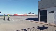 Así fue la llegada del Barça a Ceuta: en helicópteros
