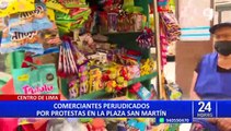 Centro de Lima: comerciantes entre la incertidumbre y la zozobra por protestas que afectan sus negocios