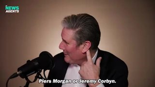 Keir Starmer asked if he'd rather sit next to Jeremy Corbyn or Piers Morgan at the football