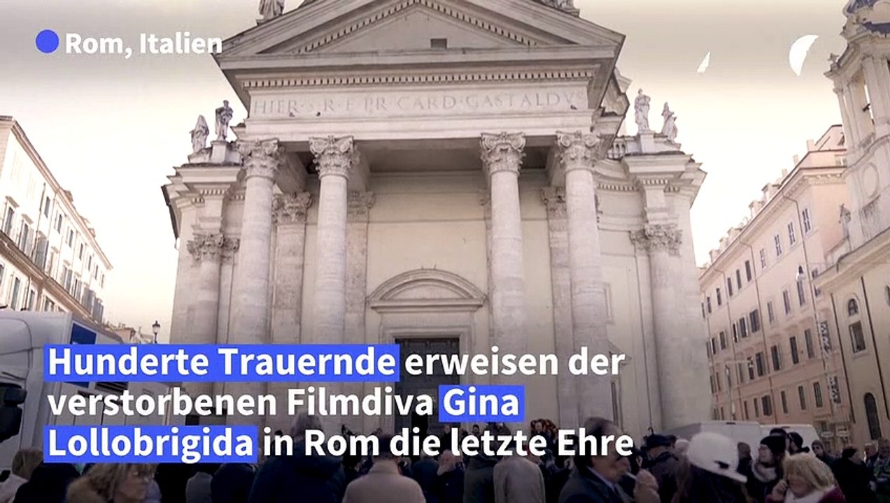 Hunderte trauernde erweisen gina lollobrigida die letzte ehre
