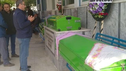 EVDE ÇIKAN YANGINDA ZEHİRLENEN ANNE VE 2 ÇOCUĞU YAN YANA TOPRAĞA VERİLDİ