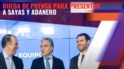 Rueda de prensa en Génova para presentar a Sayas y Adanero