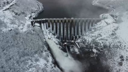 La nevada de Ourense a vista de dron