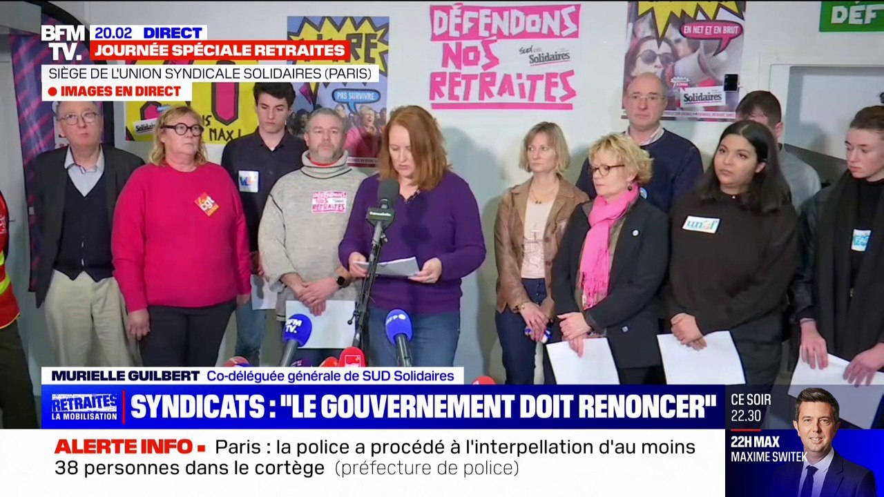 Retraites: l'intersyndicale appelle à "une nouv...