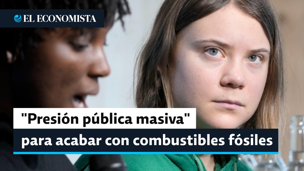 Greta Thunberg pide en Davos "presión pública masiva" para acabar con combustibles fósiles