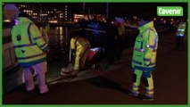 Voiture tombée en meuse, à Jambes