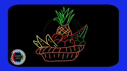 DRAWING a cute fruit bowl. DIBUJANDO Un lindo frutero.