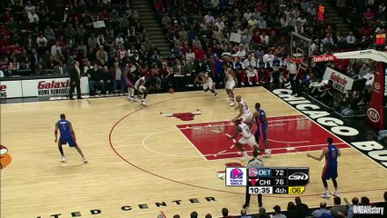 NBAHistory: Derrick Rose One-Handed Alley-Oop vs. DET in 2011