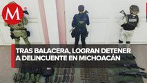 Enfrentamiento entre policías y civiles armados deja una persona detenida en Michoacán