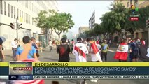 Policía de Perú reprime con bombas lacrimógenas manifestaciones contra la presidenta Dina Boluarte