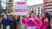 Pro gender recognition bill supporters Scottish Trans hold a 