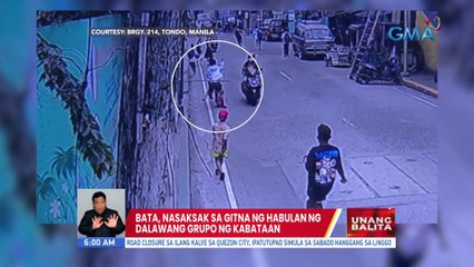 Bata, nasaksak sa gitna ng habulan ng dalawang grupo ng kabataan | UB