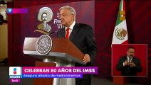 López Obrador encabeza celebración por el 80 aniversario del IMSS