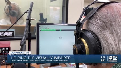Volunteers recording audiobooks for the blind at West Valley studio