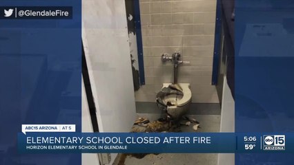 Glendale elementary school closed after bathroom fire