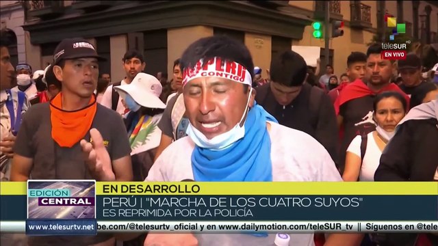 Edición Central 19-01: Policía peruana reprime “Marcha de los Cuatro Suyos”
