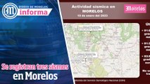 Se registran tres sismos la madrugada del jueves en Morelos